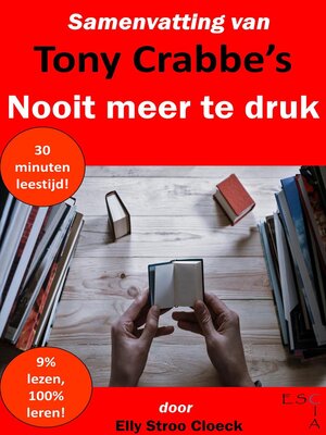 cover image of Samenvatting van Tony Crabbe's Nooit Meer Te Druk